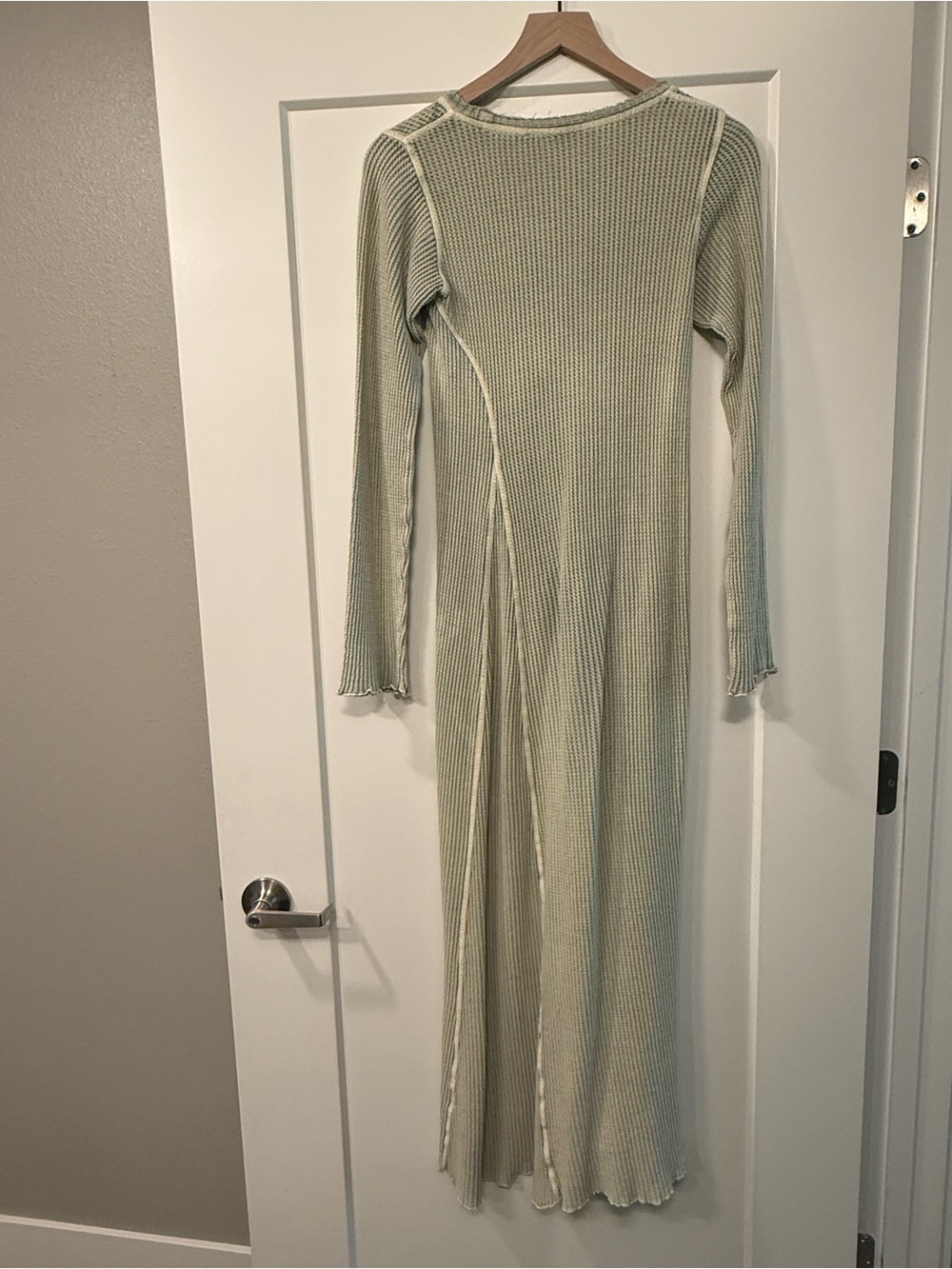 Free people casual Green asymmetrical rouched Maxi Dress - Picture 9 of 11